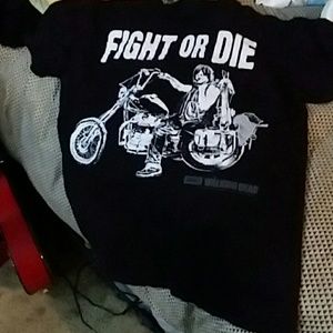 Black walking dead t shirt